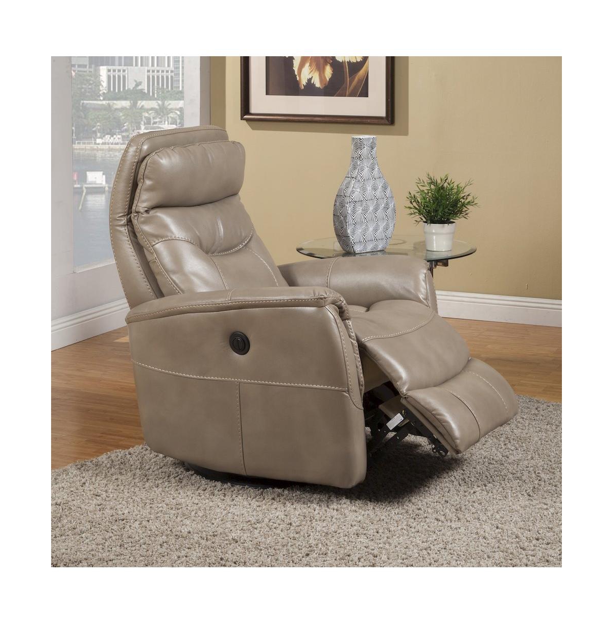 Parker Living Single Piece 90% Polyester, 10% Pu Gemini - Linen Power Swivel Glider Recliner