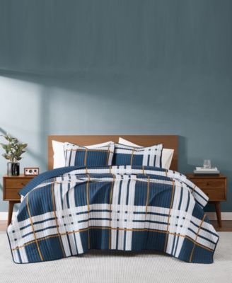 Henry Plaid 3-Pc. Quilt Set, King