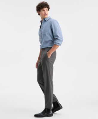 Men's Flat-Front Straight-Fit Dress Pants, Macy's Exclusive