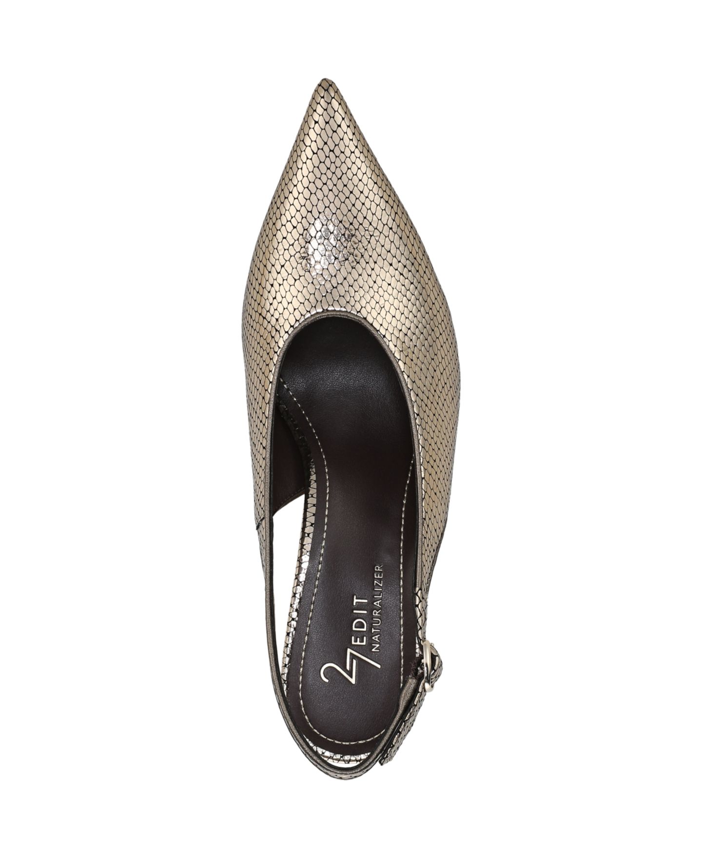 Женские туфли 27 EDIT Naturalizer Elaine Slingback Pumps, цвет: Оловянный змеиный кожаный — фото 4