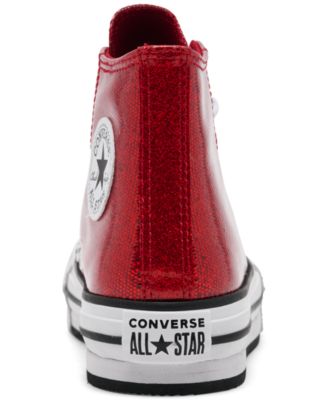 Little Girls Chuck Taylor All Star Glitter Lift Platform Casual Sneakers from Finish Line