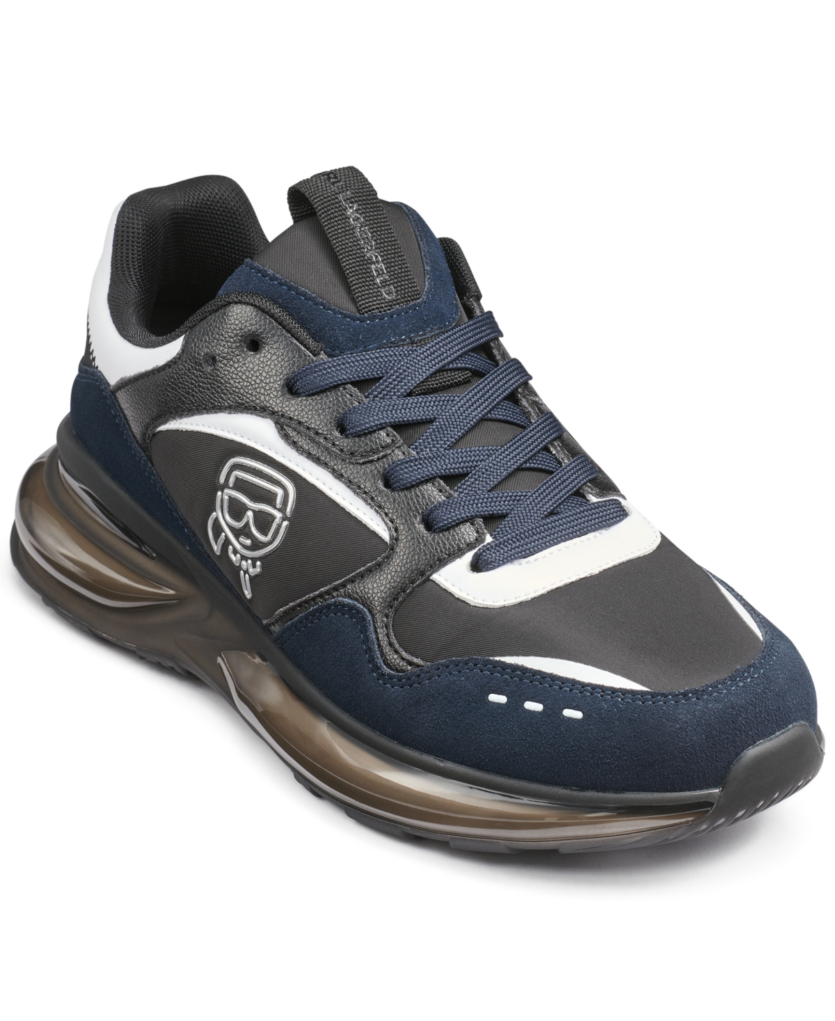 Karl Lagerfeld Paris Men's Side Head Profile Logo Runner Shoes