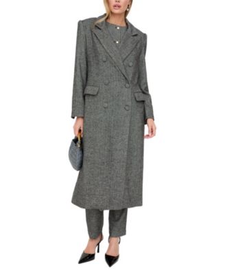 Women's Jakki Tailored Herringbone Print Coat