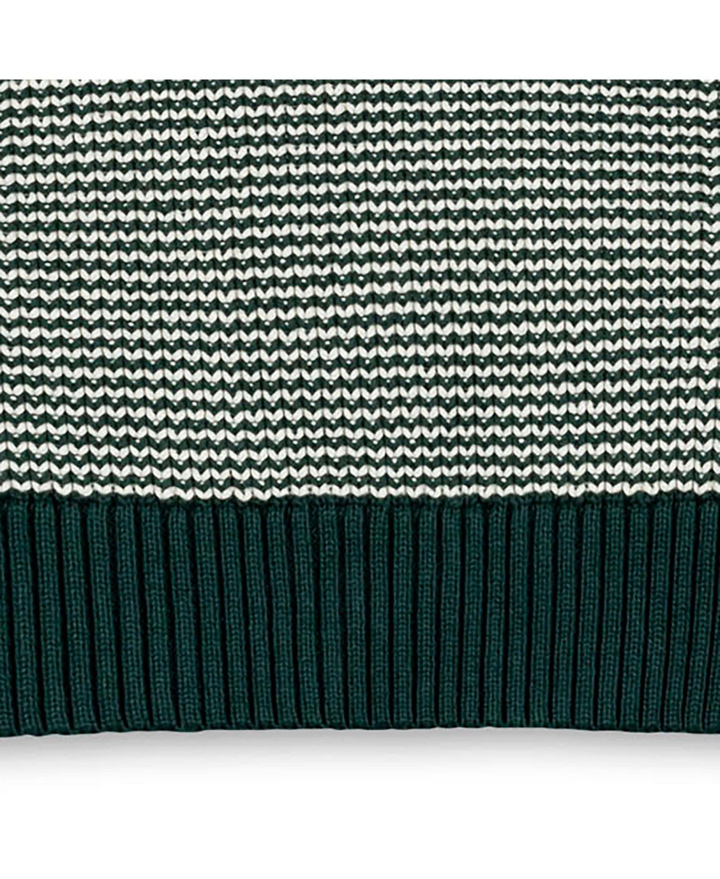Мужской свитер Hope & Henry Organic Half Zip Ski Pullover, цвет: Глубокий зелёный полосатый — фото 7