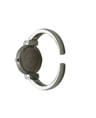 Silver Thin Metal Bangle Watch