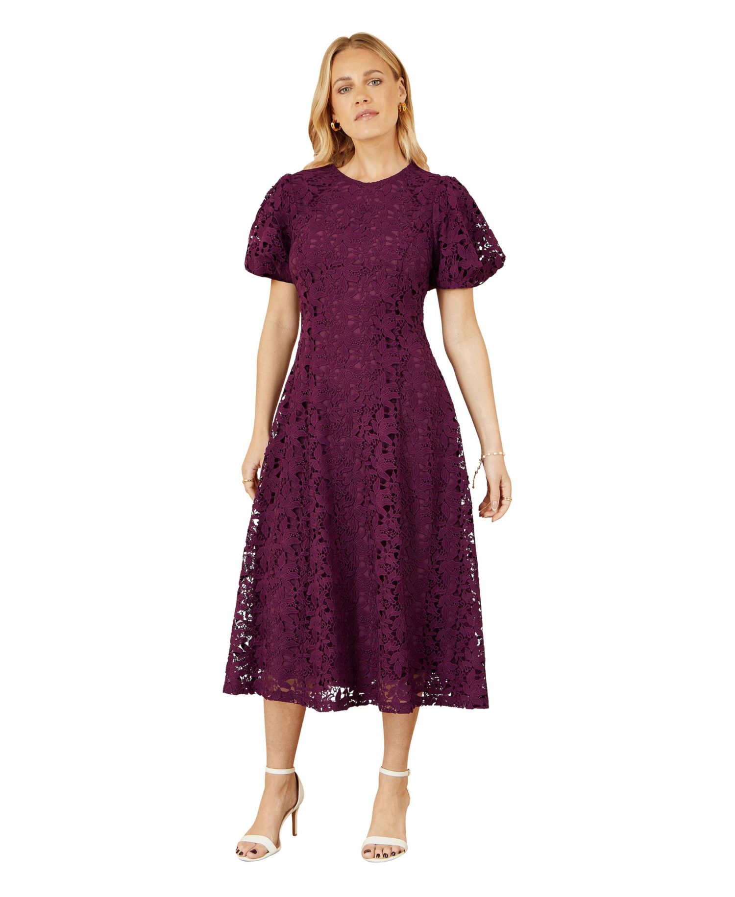 Women's Stretch Lace Midi Dress