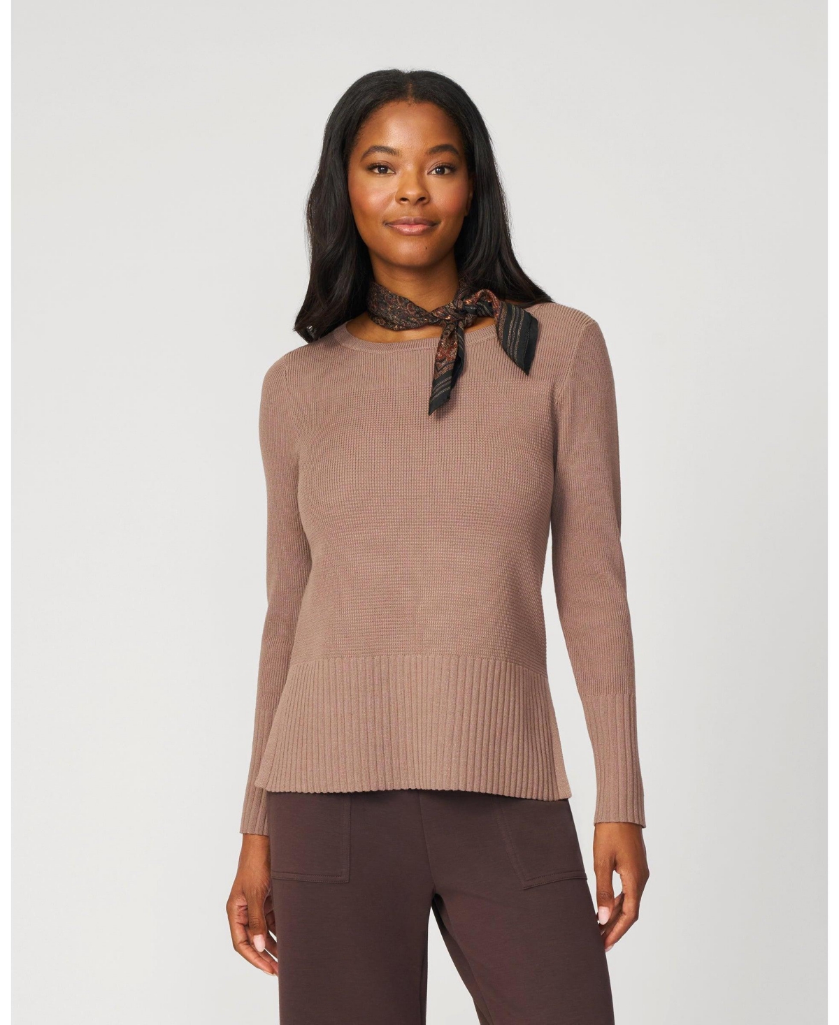 Cable & Gauge Women's Minimalist Midweight Tunic Sweater