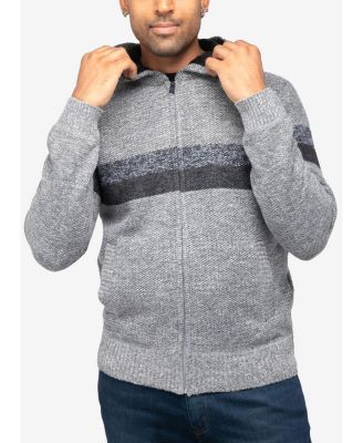 Men's Zip Up Fleece Lined Cardigan Hooded Sweater