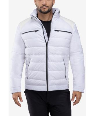 Men's Puffer Jacket With PU Shoulder
