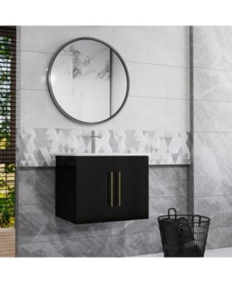 Bathroom Vanity with Sink and Decorative Handle