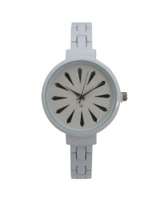White Petite Artistic Bangle Watch