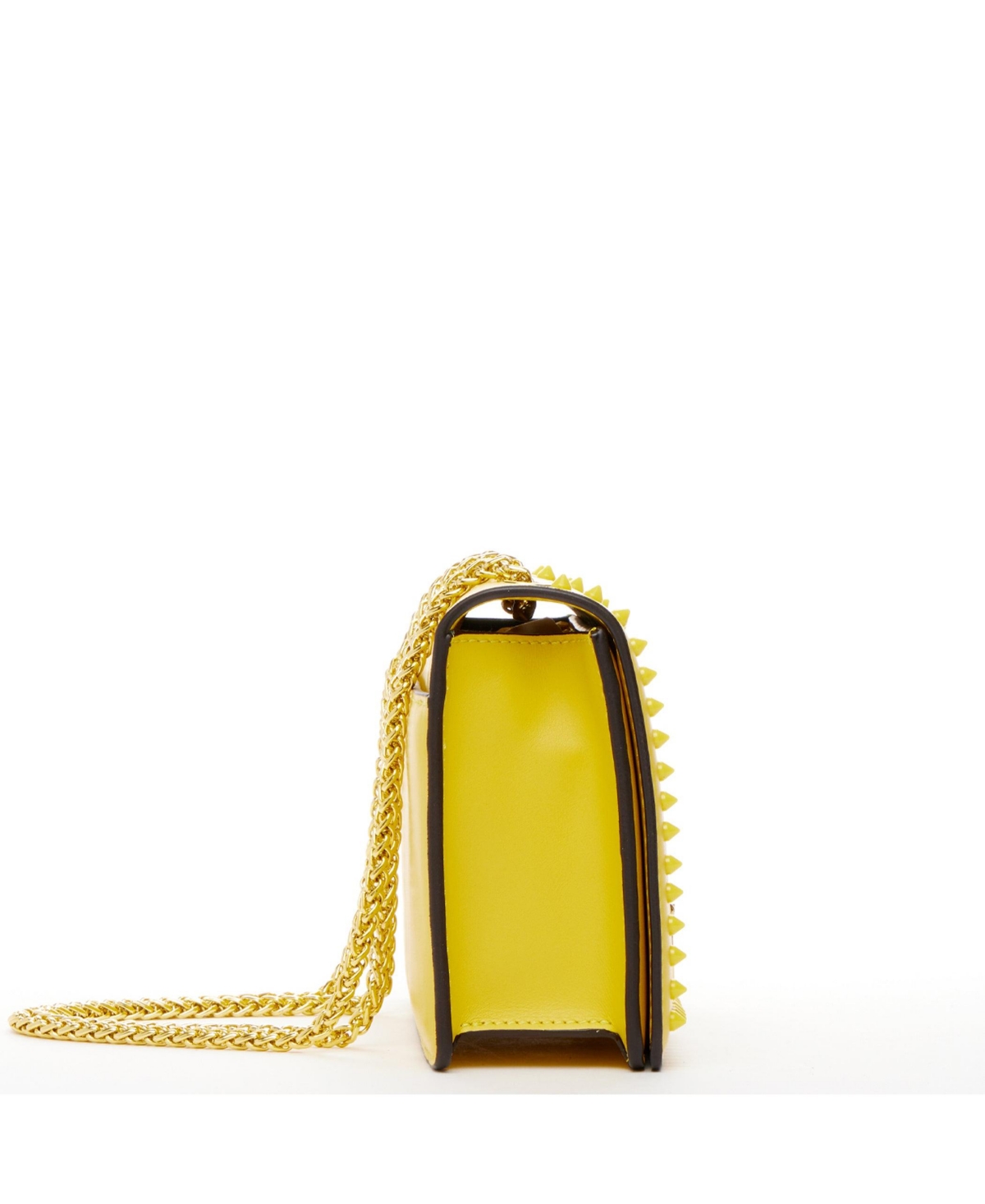 Leather Crossbody Purse Shoulder Bag with Gold Chain Strap Evening Clutch Style