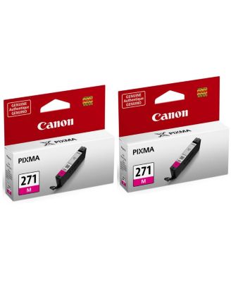 CLI-271 6.5ml Magenta Ink Tank for Select PIXMA MG, TS Series Printers, 2-Pack