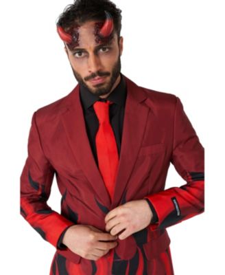 Men's Devil Costume - Slim Fit Suit - Red and Black
