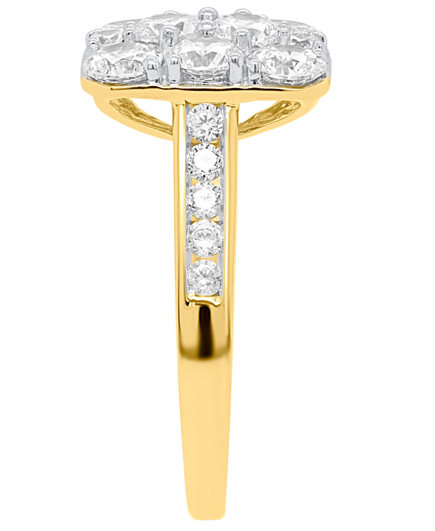 Lab-Grown Diamond Ring (2 ct. t.w.) in Sterling Silver or 14k Gold-Plated Sterling Silver