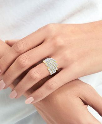 Lab-Grown Diamond Ring (2.ct. t.w.) in 14k Gold Plated Sterling Silver