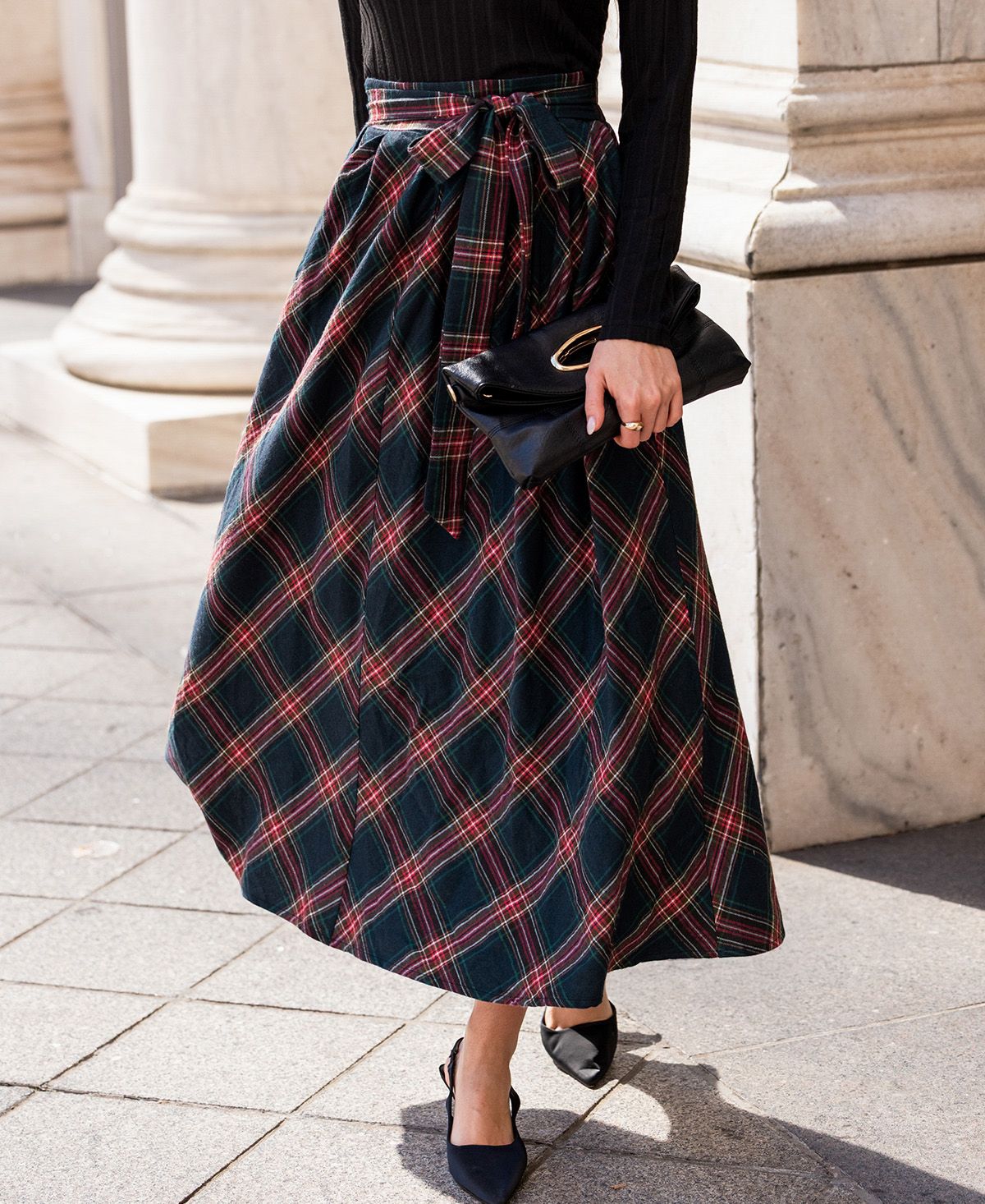 Cupshe Women's Book Club Plaid Maxi Skirt