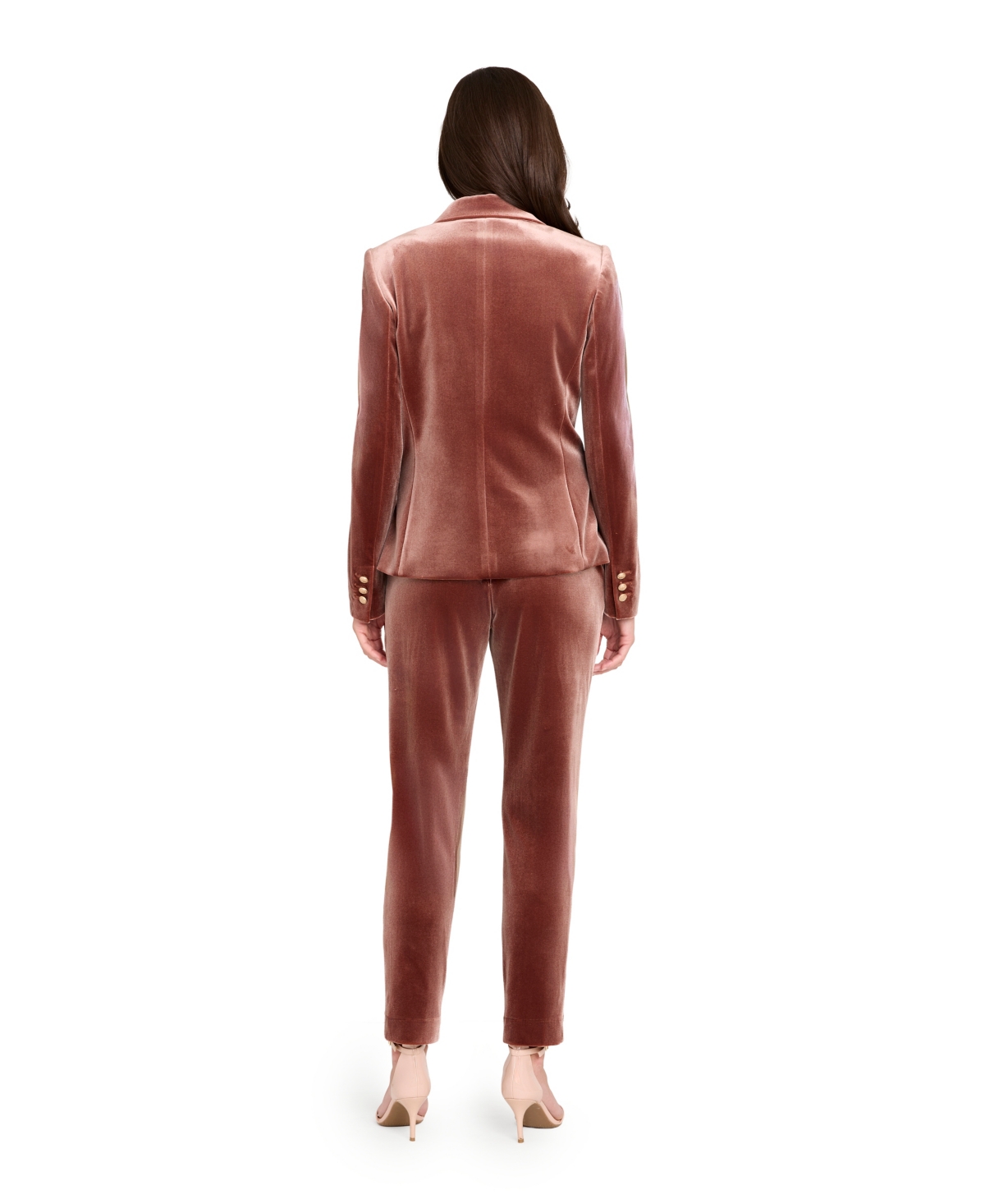 Tahari Asl Women's Ankle-length Velvet Pants In Brown