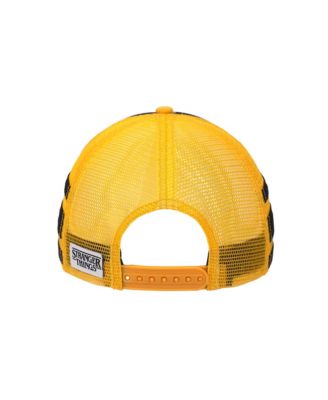 Men's Dustin Henderson Black & Yellow Cosplay Trucker Hat