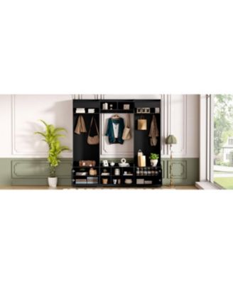 Modern Hall Tree with Shoe Storage & Bench