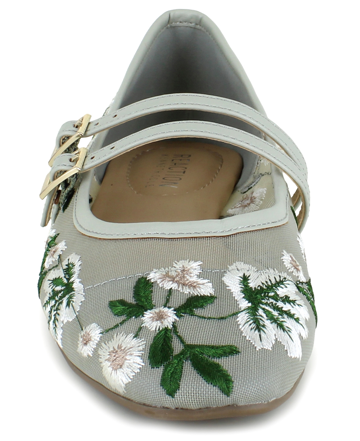 Kenneth Cole Reaction Malibu Nites Mary-jane Ballet Flat In Gray