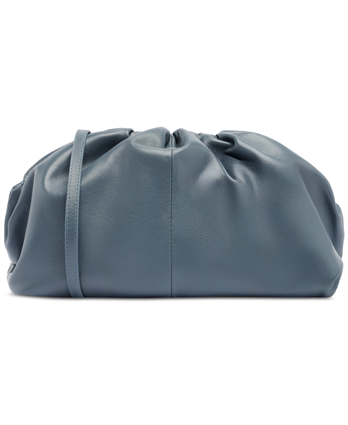 Arezzo Elizabeth Mini Leather Snap Button Handbag In Blue