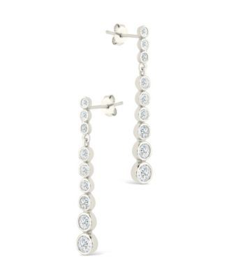 Sterling Silver Ianthe Brilliant Cut CZ Dangle Earrings