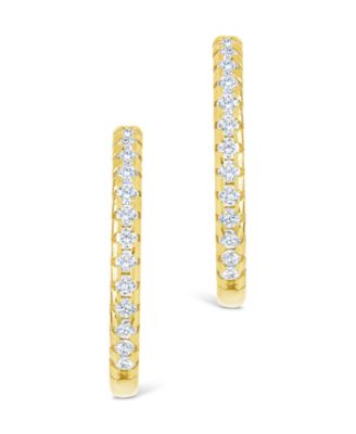 Sterling Silver Lilia CZ Infinity Hoops - .5"