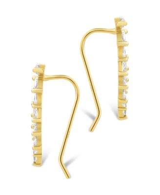 Sterling Silver Skye CZ Threader Crawler Earrings