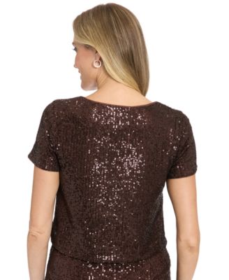 Women's Textured V-Neck Top