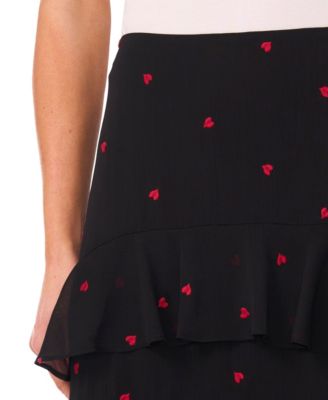 Women's Tiered Ruffle Flounce Midi Skirt