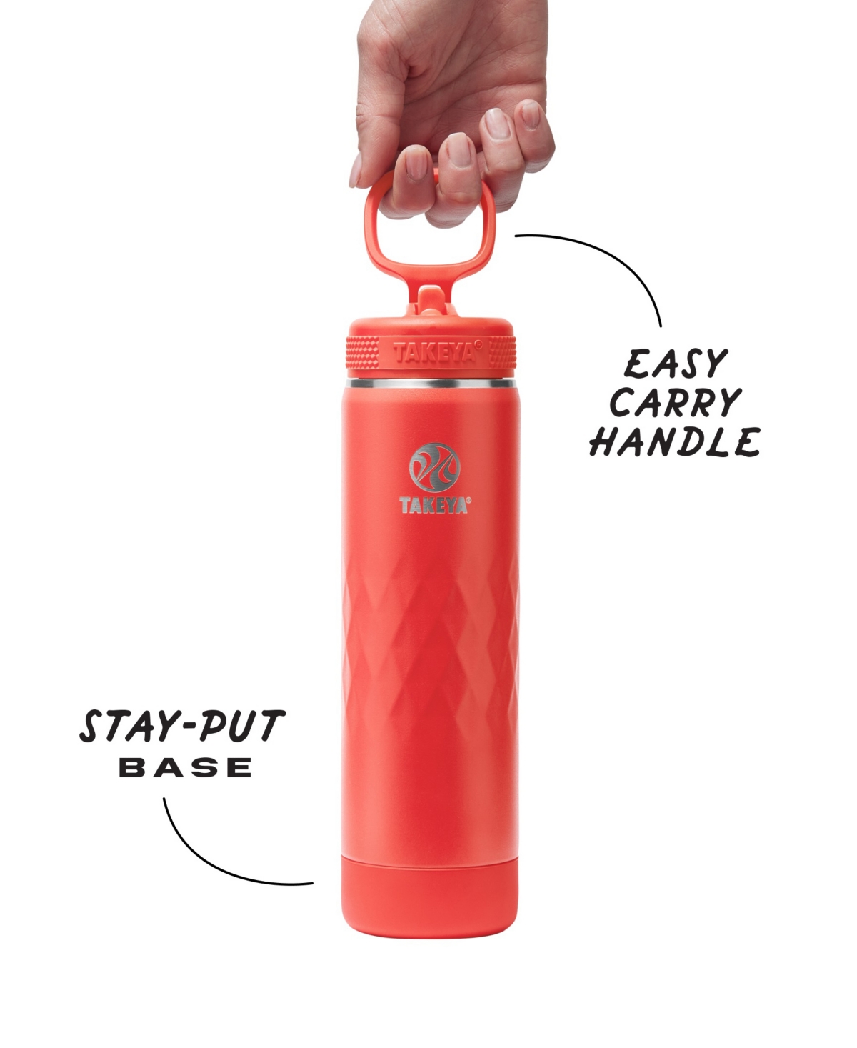 Takeya Sport 22 Oz. Triple-insulated Water Bottle With Spout Lid In Red