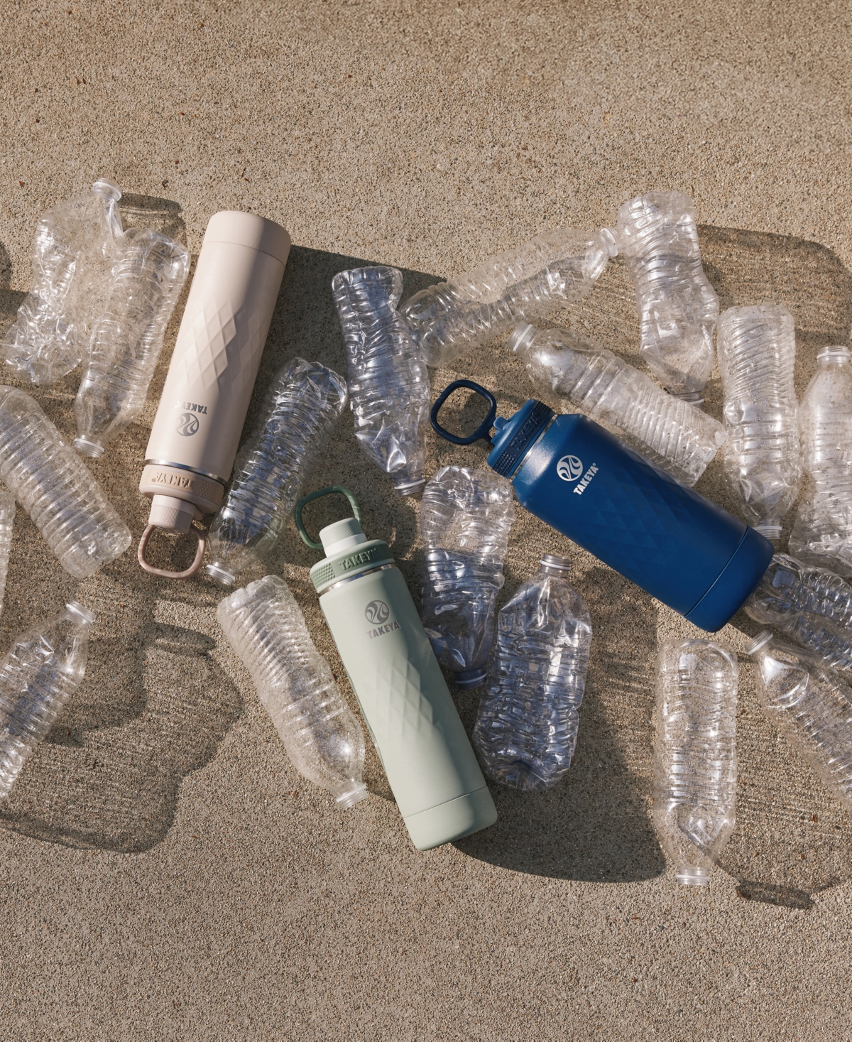 Takeya Sport 40 Oz. Triple-insulated Water Bottle With Spout Lid In Silver