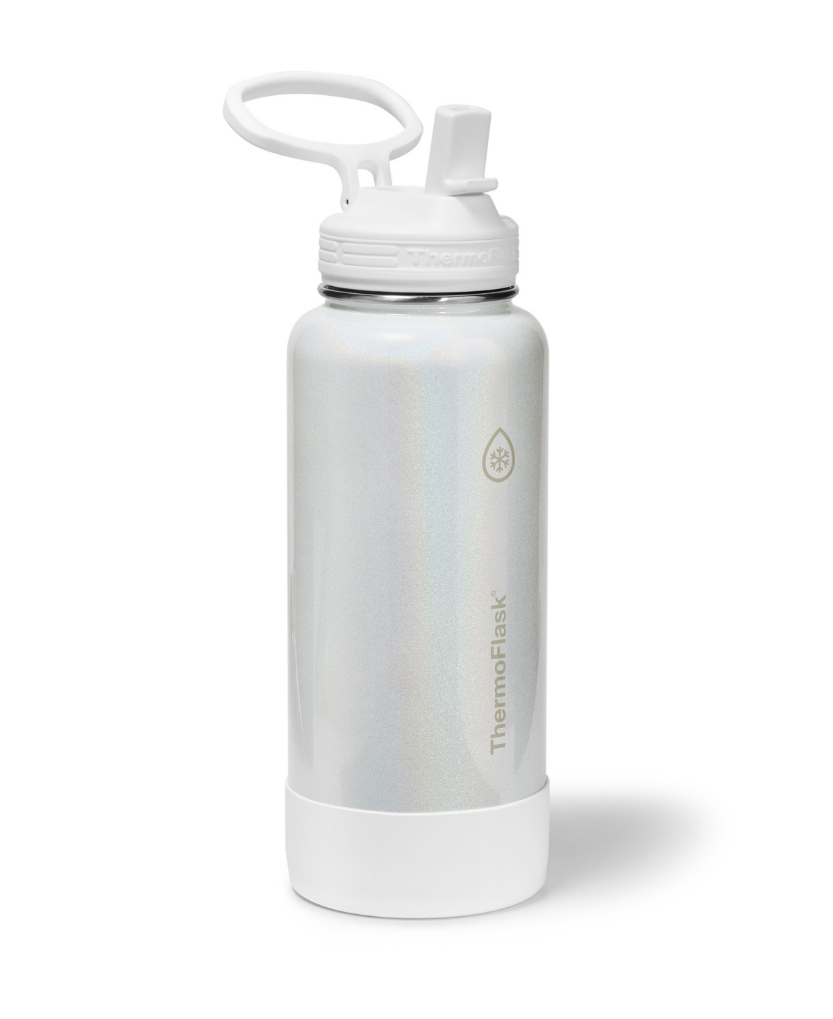 Thermoflask 32 Oz. Double Wall Vacuum Insulated Water Bottle With Straw Lid In White