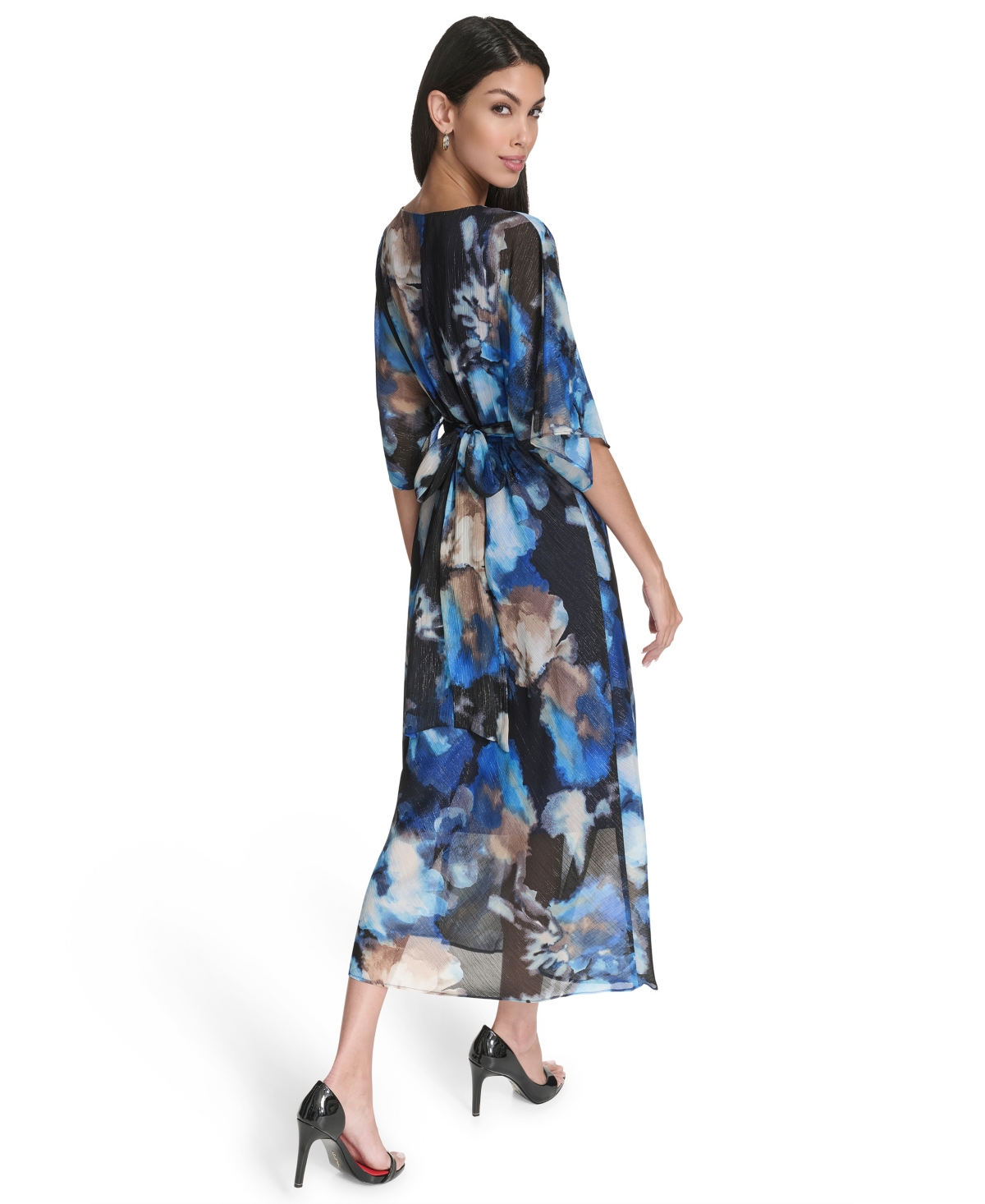 Halston Women's Printed Kimono Dress In Multi