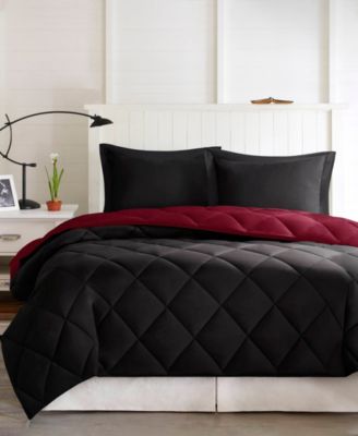 Larkspur Reversible Microfiber Down Alternative 3-Pc. Comforter Set, King