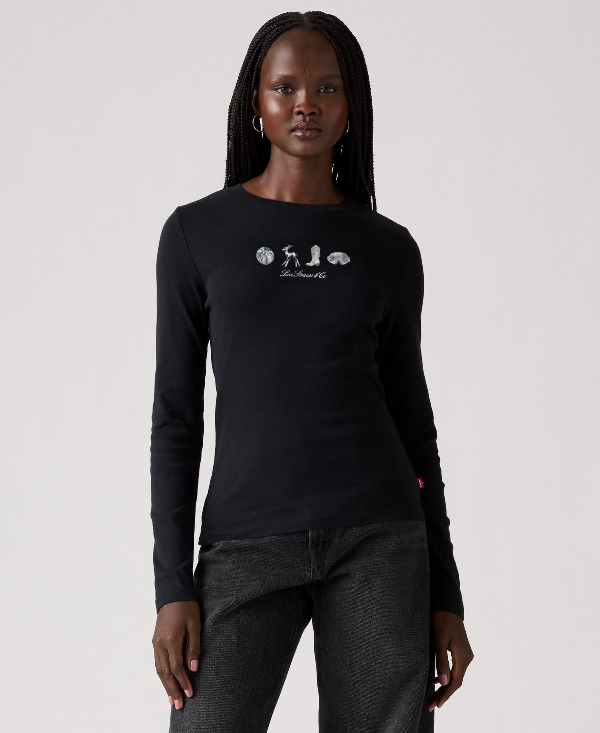 Levi's Women's Graphic Essential Long Sleeve T-shirt In Black