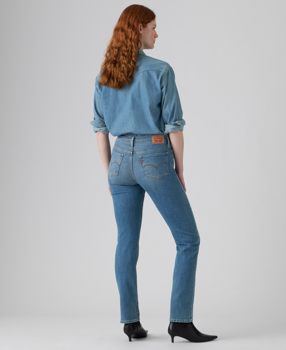 Levi's Women's 314 Shaping Straight Mid Rise Jeans In Blue