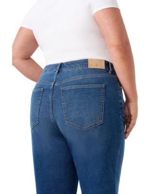 Plus Size Vintage Straight Ankle Jeans