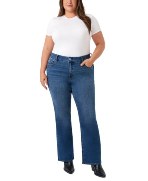 Женские джинсы Seven7 Plus Size Tummy Less Bootcut, цвет: Волчая средняя варка