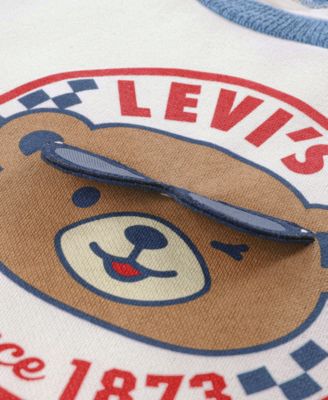 Boys' Toddler 2T-4T 3D Moto Crewneck Sweatshirt and Jeans, 2-Piece Set