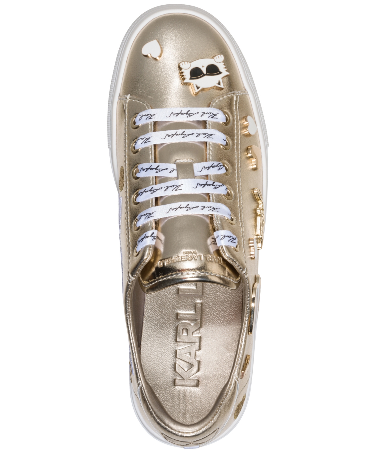 Karl Lagerfeld Paris Women's Cate Pins Lace Up Sneakers