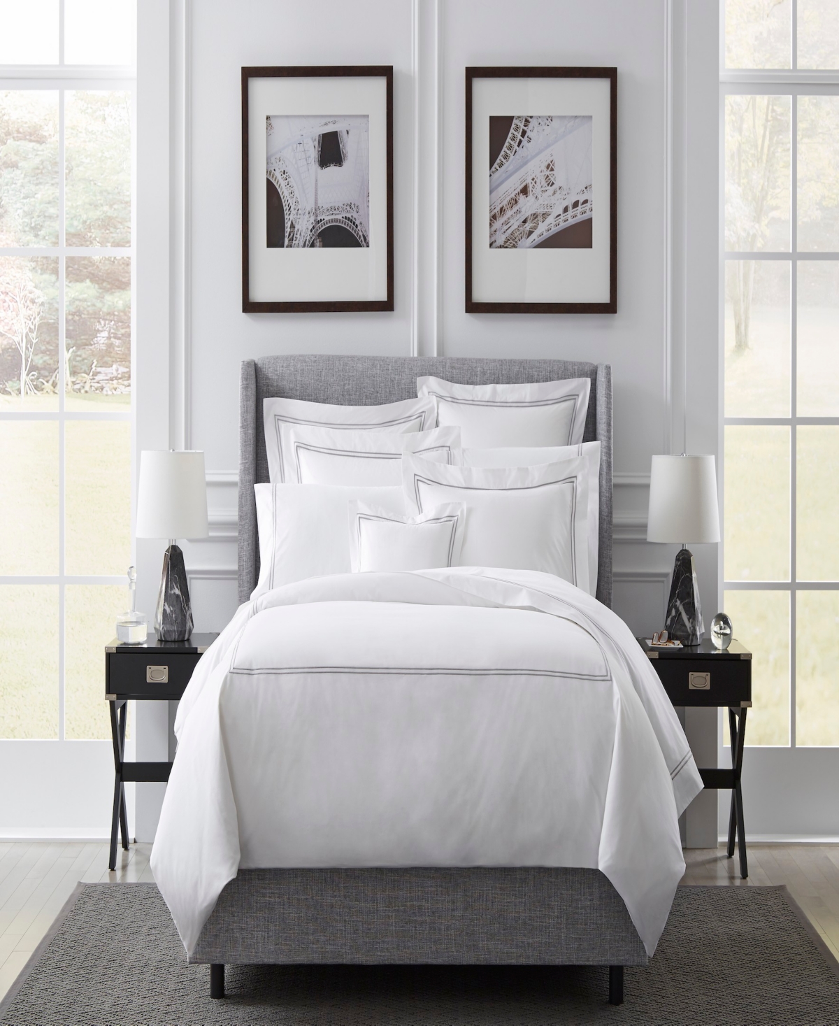 Sferra Grande Hotel Cotton Duvet Cover, Twin In White