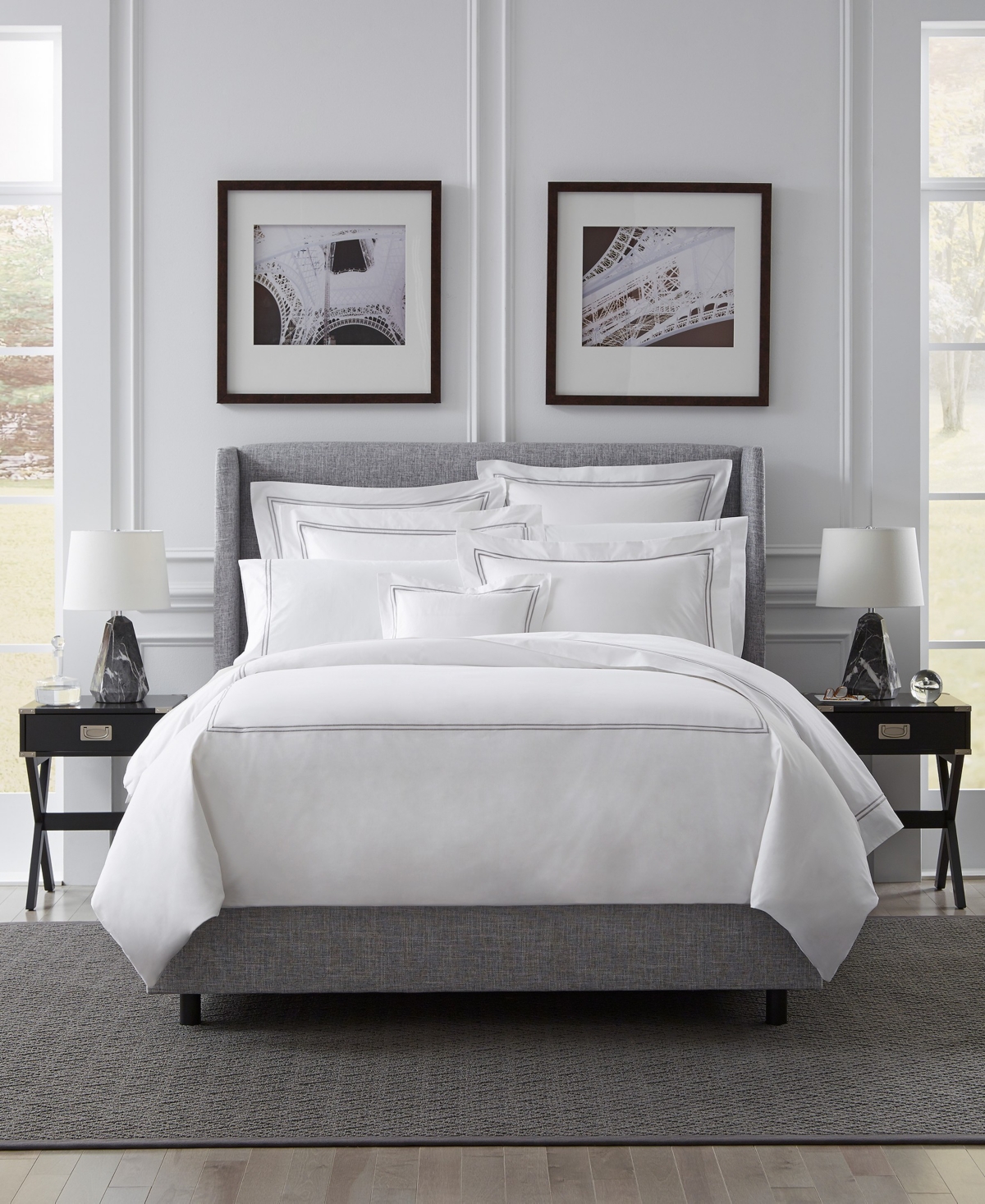 Sferra Grande Hotel Cotton Duvet Cover, Twin In White