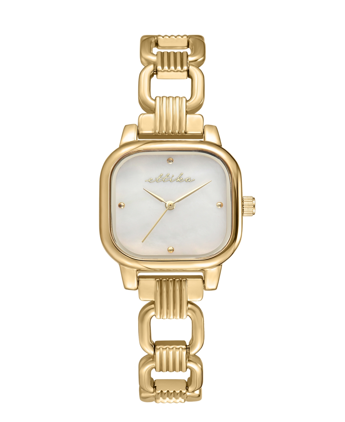 Ettika Classic Square Gold Plated Bracelet Watch, 70-110mm