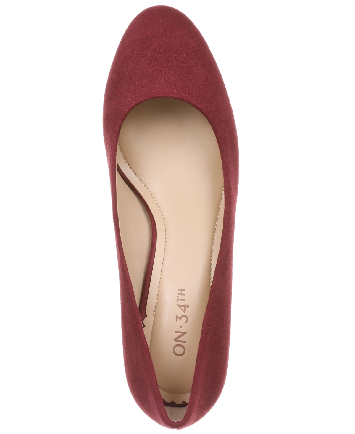 On 34th Toulla Mid Block Heel Pumps, Macy's Exclusive In Burgundy