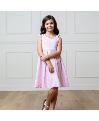 Toddler Girls Hope and Henry Sleeveless Bow Shoulder Swing Dress