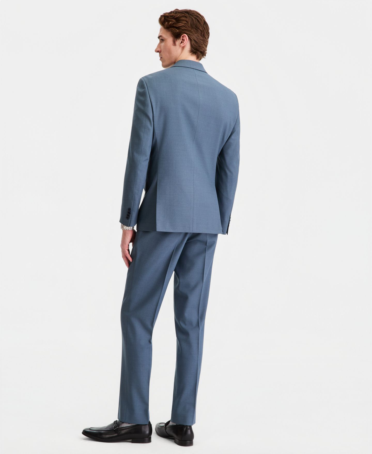 Мужские комплекты Kenneth Cole Reaction Slim-Fit 2-Piece Suit, цвет: Тёмный синий — фото 4