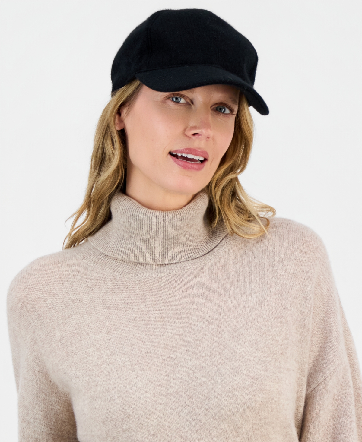 Charter Club Cashmere Baseball Hat, Macy's Exclusive In Black
