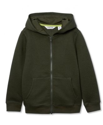 Boys Texture Knit Zip Up Hoodie